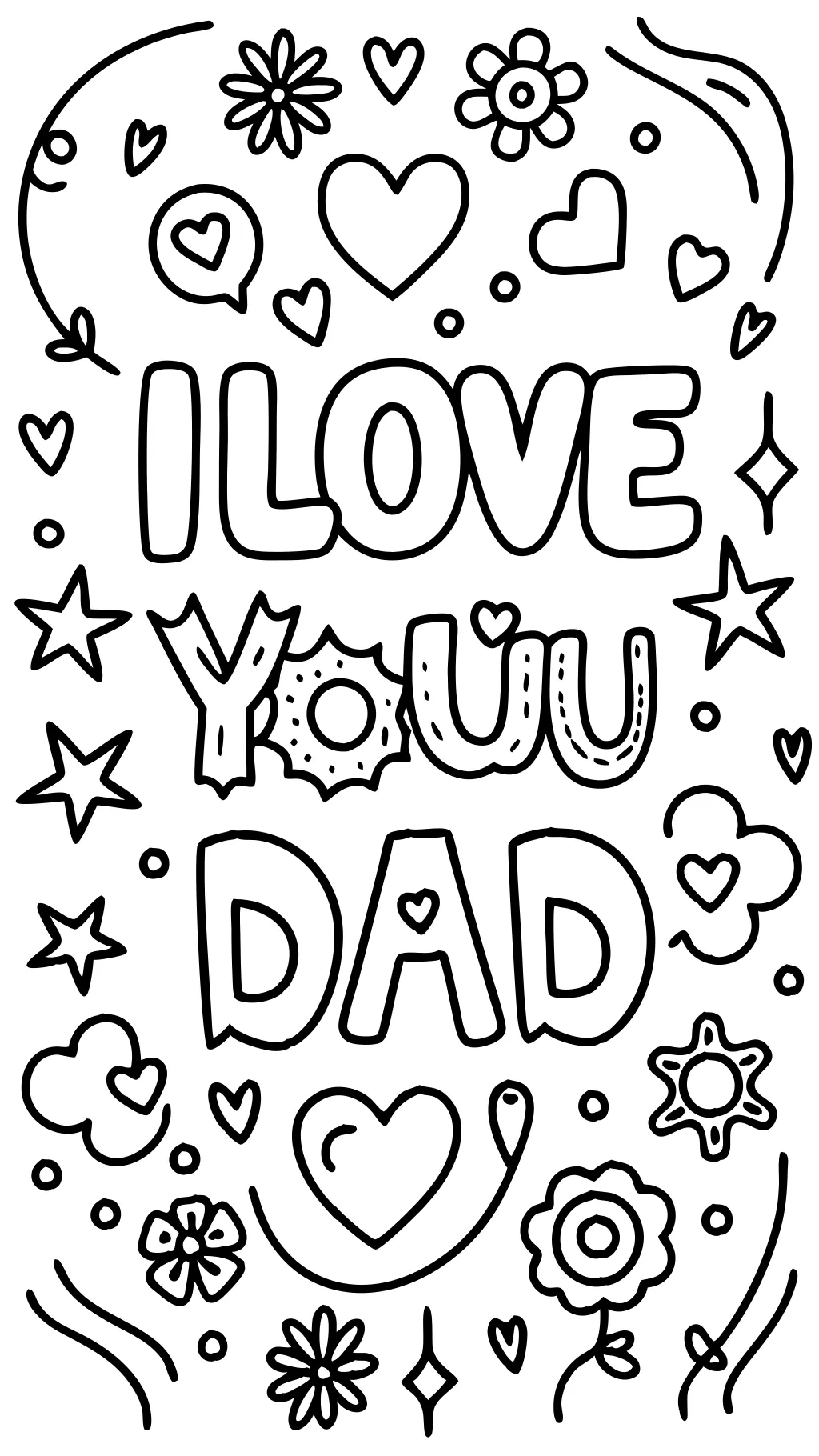 coloring pages i love you dad